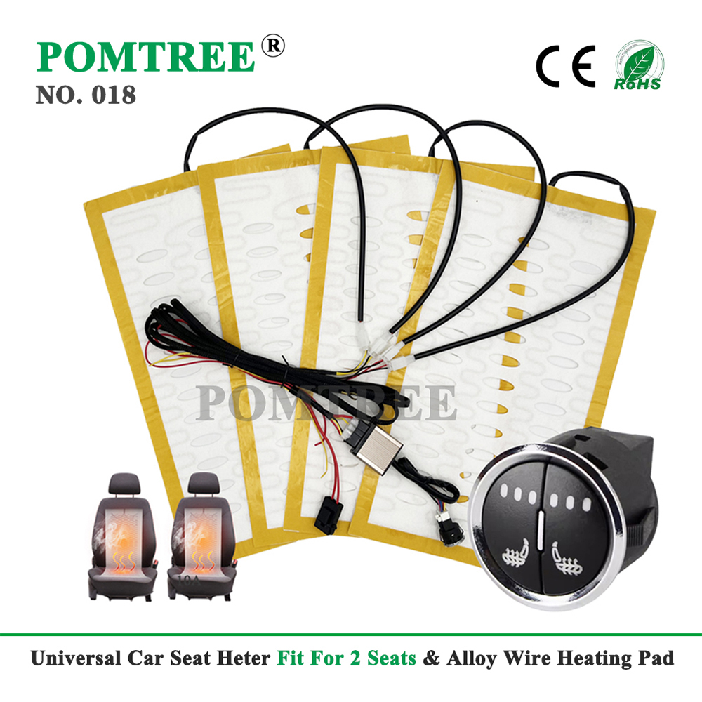Universal 12V Built-in Car Seat Heater Kit Fit 2 Seats